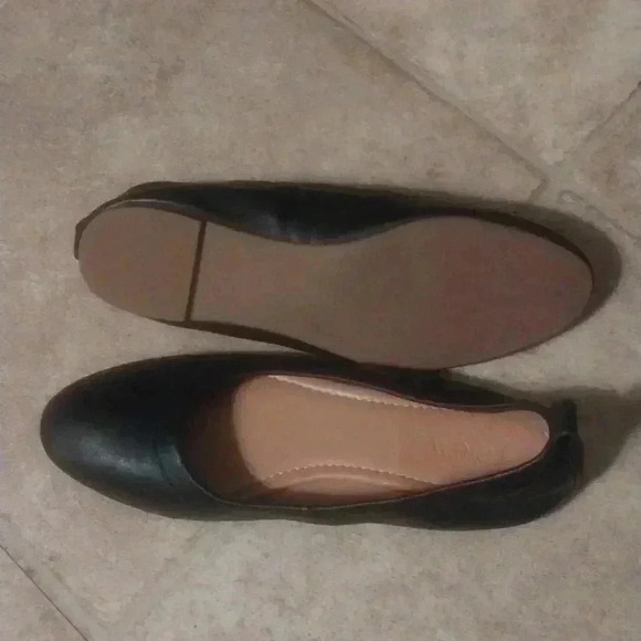 JCREW Lizzie Leather Black Ballet Flats - Picture 3 of 8